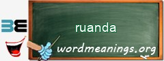 WordMeaning blackboard for ruanda